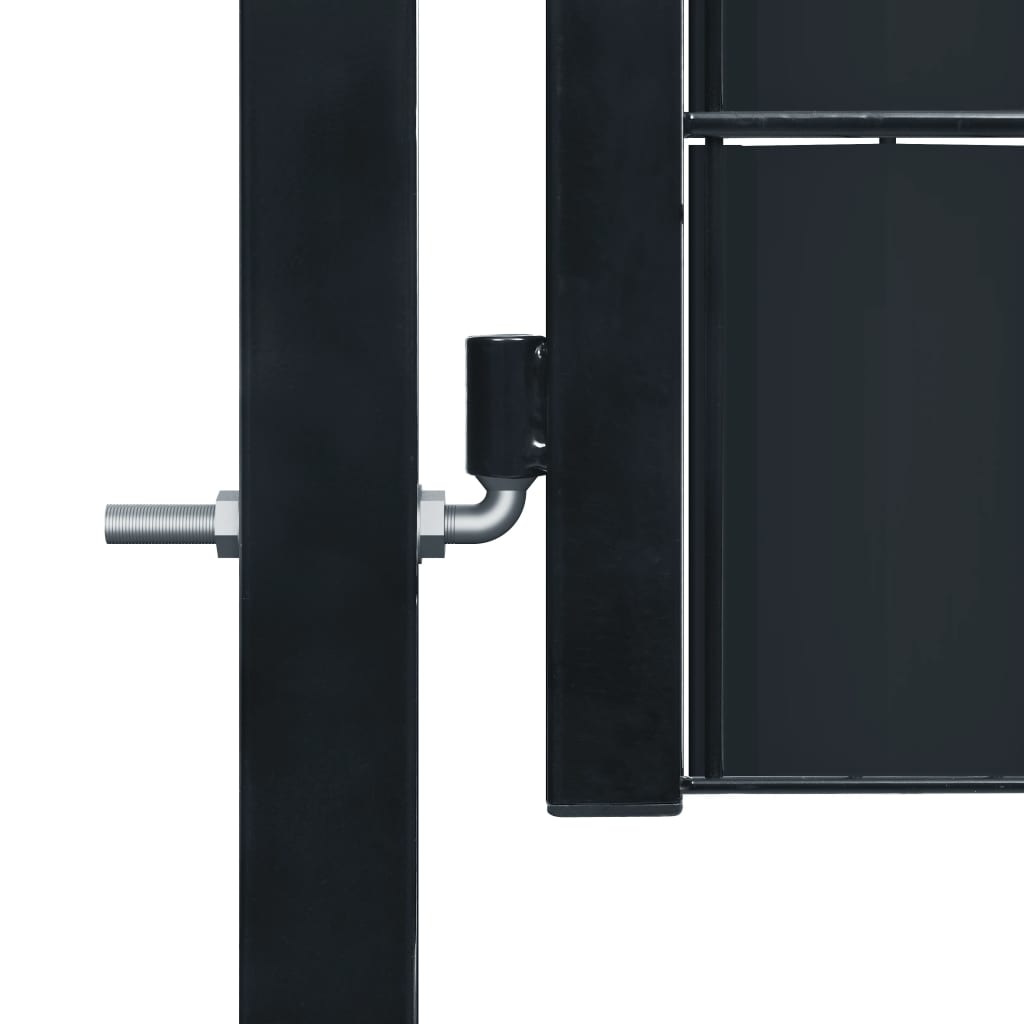 vidaXL Vrata za ograjo PVC in jeklo 100x124 cm antracitna